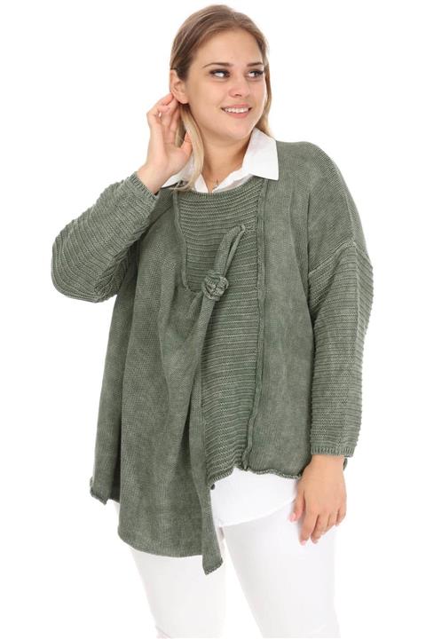 FİERTE Kadın Büyük Beden Kazak Sws2346