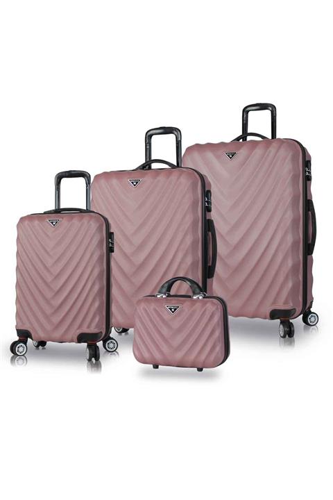 My Valice Unisex Lotus Abs 4'lü Travel Valiz Seti Rose