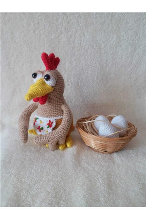 OYUNCAKPARK Yumurtacı Tavuk Amigurumi Organik Oyuncak