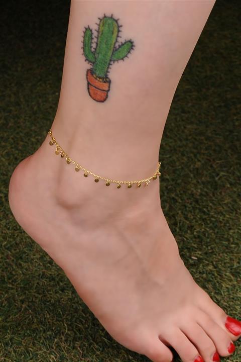 ENCİLİ SİLVER 925 Ayar Gümüş Kadın Özel Yapım Gold Renk Halhal