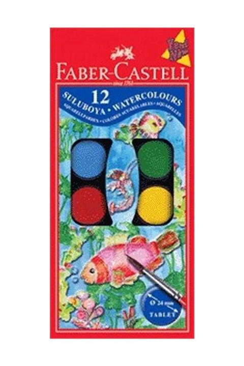 Faber Castell Büyük Hazneli Suluboya 12 Renk
