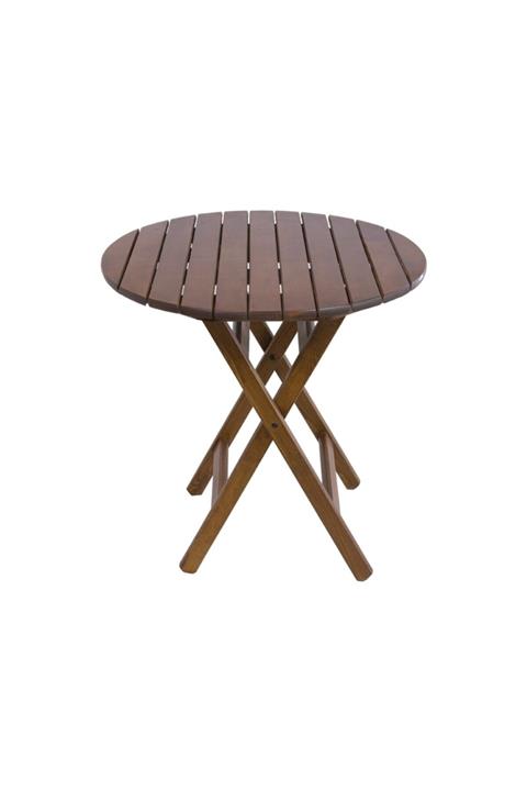 Bahçeme Ahşap Bahçe Balkon Mutfak Masası -datça Yuvarlak 60lık