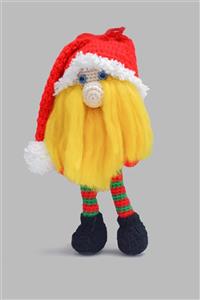 MeralinUğurluBebekleri Organik Oyuncak- Noel Cücesi  Amigurumi