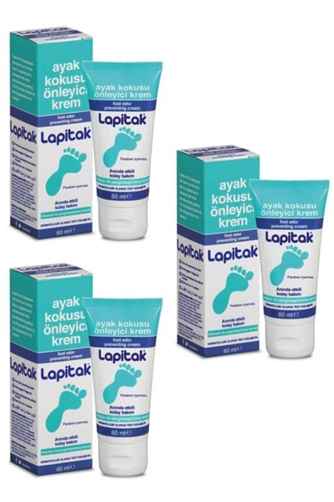 Lapitak Ayak Kokusu Önleyici Krem 60 ml 3 Kutu