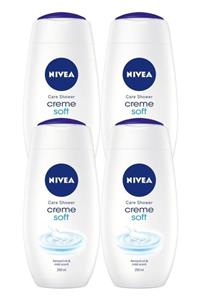 Nivea Creme Soft Banyo Ve Duş Jeli 250 Ml*4 Adet