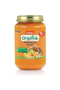 Milupa Organik Yulaflı Meyveli Karışım Kavanoz Maması 200 gr