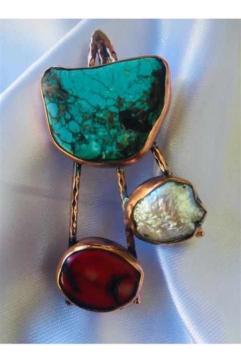 BADESTONE Doğal Taşlı El Yapımı Kolye Ucu