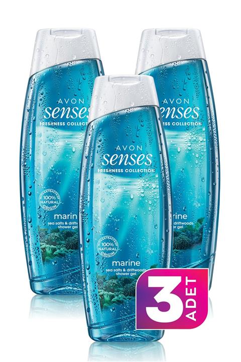 AVON Senses Marine Duş Jeli 500ml - 3'lü Paket