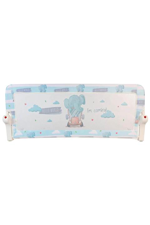GUİMO Hello World Elephant Katlanabilir Yatak Bariyeri 120 Cm Mavi