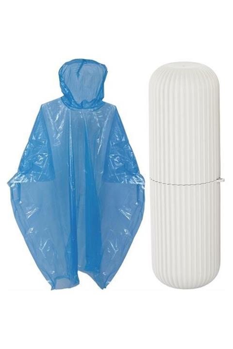 Transformacion 5 Adet Mavi Kullanat Yağmurluk Kutulu Set