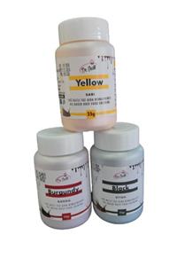 Dr. Gusto Dr Gusto 3 Lü Set Siyah / Sarı / Bordo Yağ Bazlı Toz Gıda Boya 25gr