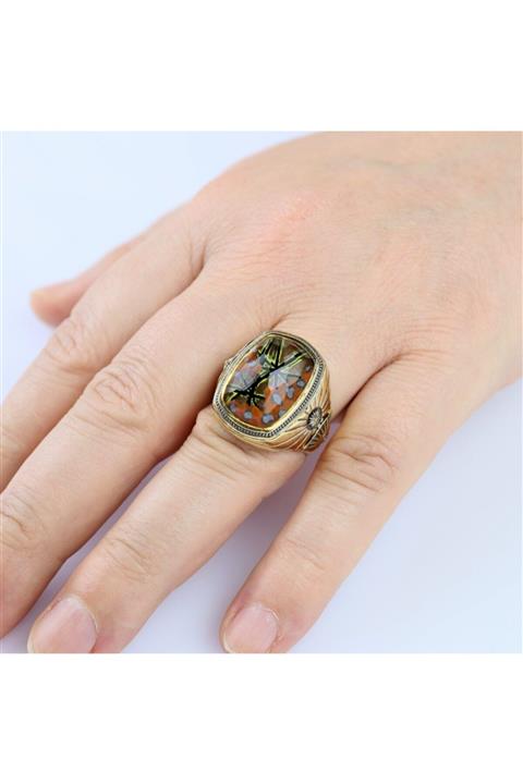 ATA MUCEVHERAT 14 Ayar Renkli Erkek Yüzük