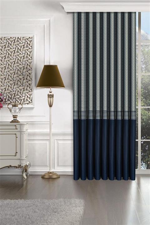 Mürdüm Perde Jakar Dokuma Modern Etek Bantlı Dekoratif Fon Perde