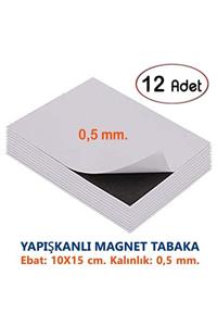 direktal 12 Adet 10 X 15 Cm Yapışkanlı Mıknatıs Tabaka Fotoğraf Magneti 0,5 Mm