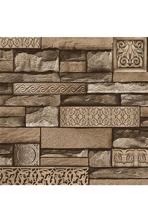DEKOR DUVAR KAĞIDI 3 Boyutlu Taş Desenli Duvar Kağıdı