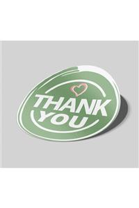 Matbaagraf Thank You Sticker Yeşil 4x4cm 35 Adet