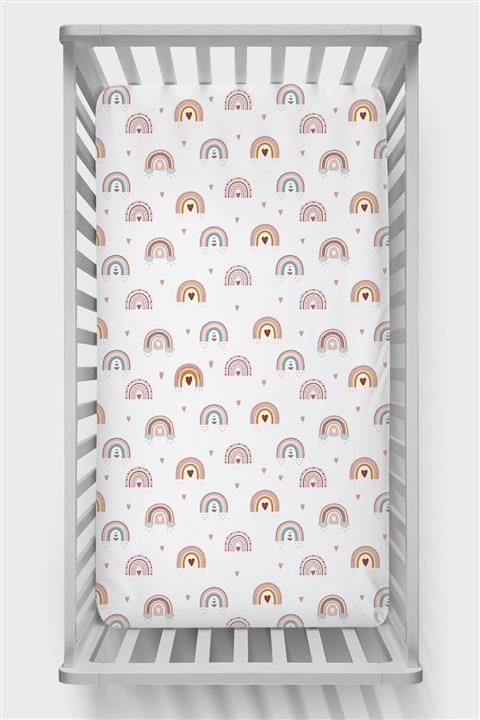 Homamia Dijital Baskılı Bebek Lastikli Çarşaf Gökkuşağı 60x120 Cm
