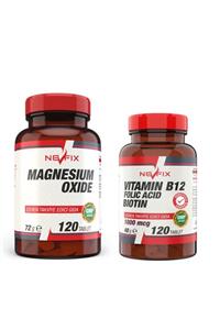 Nevfix Magnezyum 250 Mg 120 Tablet B12 Folic Acid & Biotin 120 Tablet