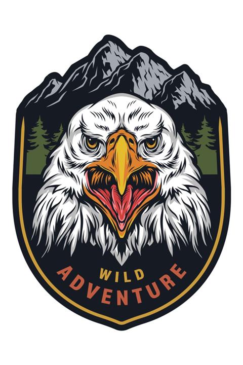Quart Aksesuar Off Road Camping Adventure Kamp Eagle Kartal Sticker 10 X 7,5 Cm