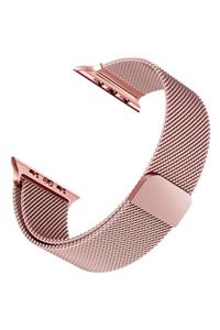 Apple Microsonic Watch Series Uyumlu 6 40mm Milanese Loop Kordon Rose Gold