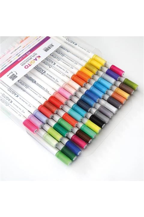 kagito Brushpen 48 Li Set Çift Uçlu