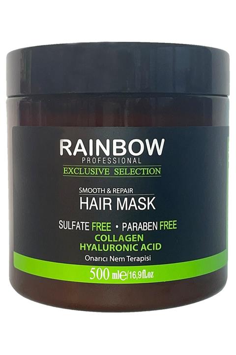 Rainbow Smooth Collagen & Hyaluronic Acid Saç Keratin Hücrelerini Onarıcı Nem Terapi Saç Maskesi