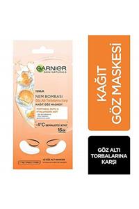Garnier 3'lü Nem Bombası Kağıt Göz Maskesi Portakal Suyu & Hyaluronik Asit Seti