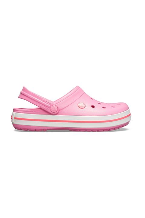 Crocs Pembe Unisex Crocband Kenarı Pembe Beyaz Çizgili