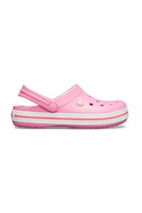 Crocs Pembe Unisex Crocband Kenarı Pembe Beyaz Çizgili