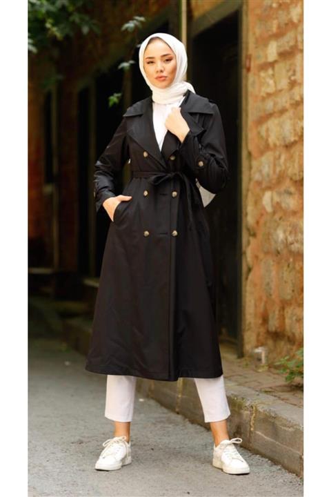 esmaboutique Kadın Leoparlı Trençkot