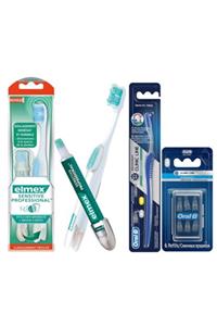 OralB Oral B Arayüz Diş Fırçası Arayüz Fırçası Yedek 6'lı Elmex Diş Beyazlatıcı Kalem ve Fırça Set