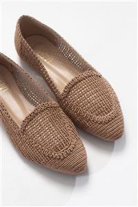LuviShoes Kadın 101 Kum Örme  Babet Ayakkabı