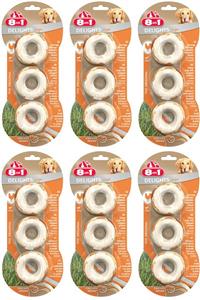 8in1 Delights Rings Köpekler Için Tavuklu Ağız Bakım Kemiği 3’lü Paket X 6 Adet