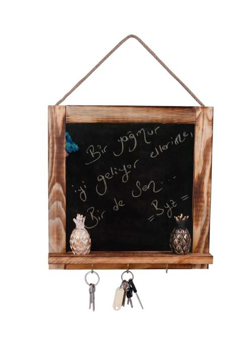 Trend Kitchen Trend Dikdörtgen Yazı Tahtalı Ahşap Anahtarlık