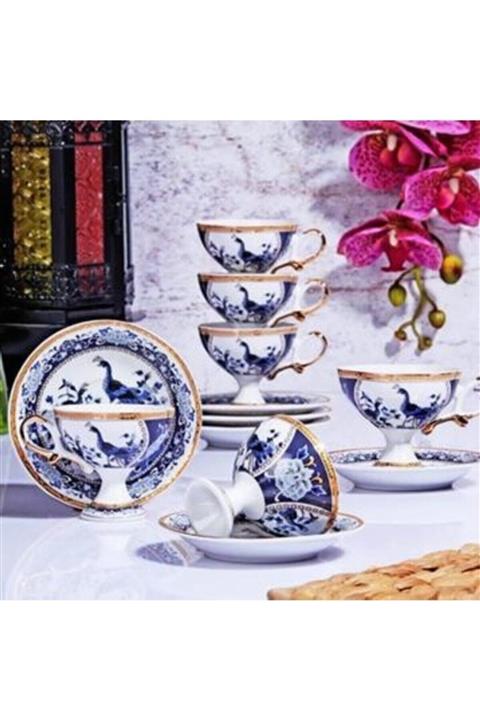 Kosova Gsa58 Porselen Ayaklı Fincan Seti 6 Lı