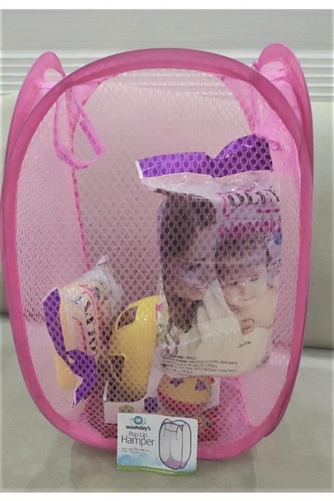 LEVA HAUSE Washday's Pop Up Hamper 54x30 Cm Oyuncak Filesi Pembe