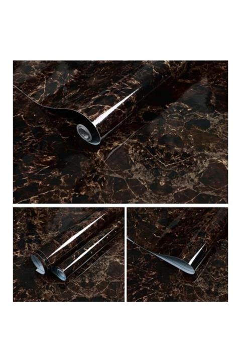 Kyrotech Kendinden Yapışkanlı Folyo Mermer Desenli Kahverengi Mermer 200cm X 60cm