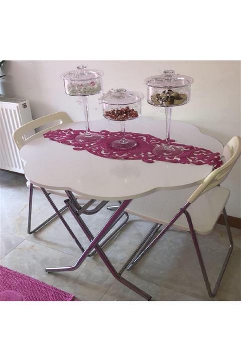 papatya home Papatya Beyaz Renk Masa 72cm Yükseklik