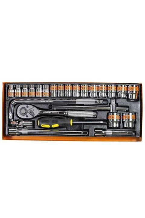 Tatian 25 Parça Lokma Takımı Uzatma Cırcır 1/2'' 6 Köşe