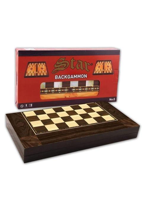 Star Oyun Büyük Boy Polyester Ceviz Tavla