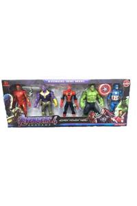 IG Avengers Yenilmezler Hulk Iron Man 5 Li Set 15 Cm Işıklı Avengers Işıklı 5 Li Set