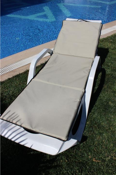 TRENDESK Şezlong Minderi Katlanır Bej Plaj Minderi