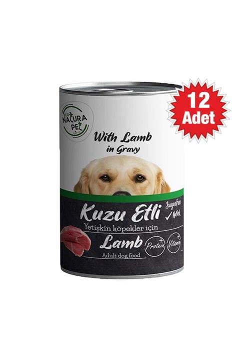 eco natura pet Kuzu Etli Soslu Yetişkin Köpek Konservesi 400 Gr - 12 Adet