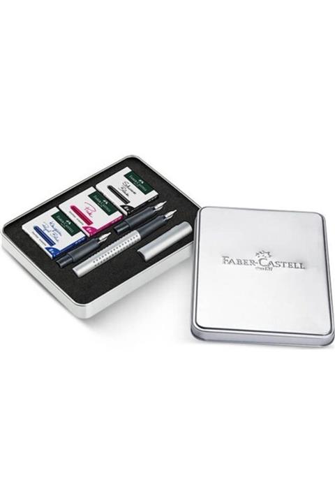 Faber Castell Grip 2011 Dolmakalem Kaligrafi Set Gümüş