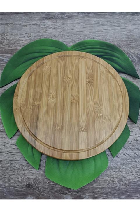 BALSA Bambu Lüx Yuvarlak Sunum Tabağı (pizza Tahtası)