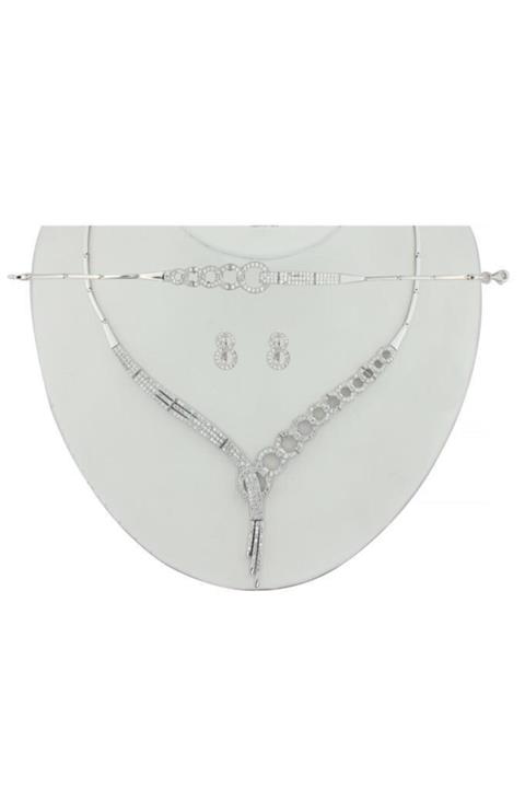 In Love Gelin Seti Gümüş Set Inlove Gümüş Kolye Set Takı