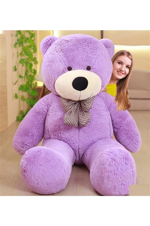 Ritoys 170 Cm Papyonlu Büyük Peluş Ayıcık Lila