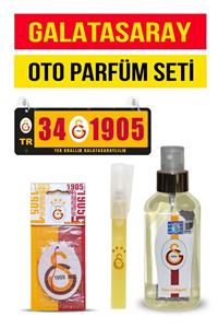 Galatasaray Taraftar Seti / Bambu Oto-ev Kokusu+plaka Koku+ayna Kokusu+kalem Parfüm+kolonya 55 Ml.