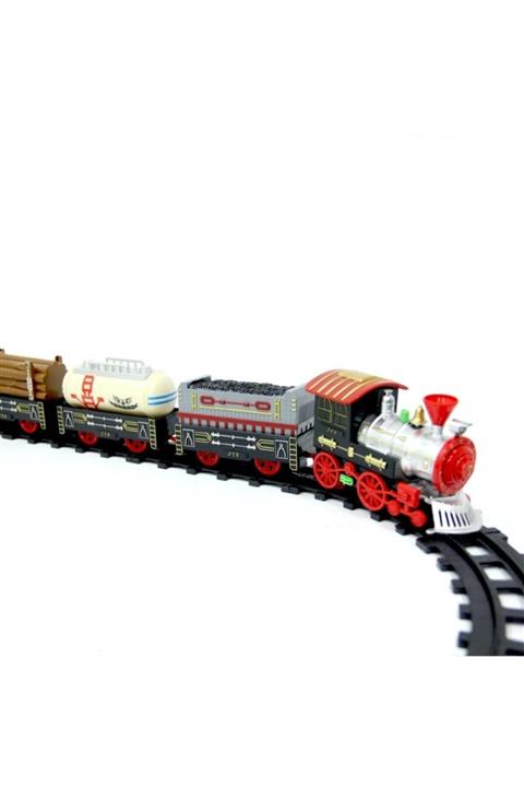 ulus oyuncak Locomotive Railway Sesli Işıklı Tren Seti 18 Parça
