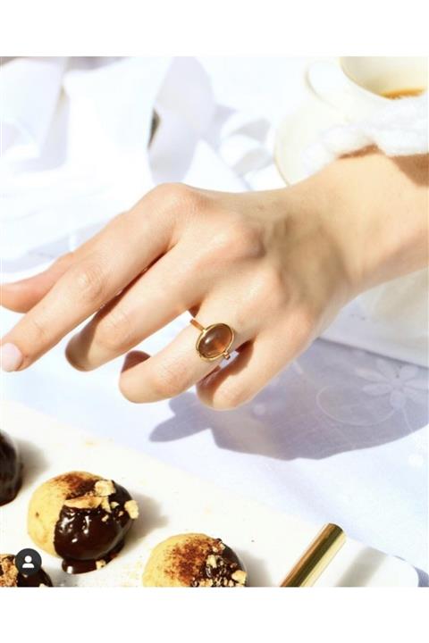 Karadeniz Kuyumculuk Akik Taşlı Altın Yüzük